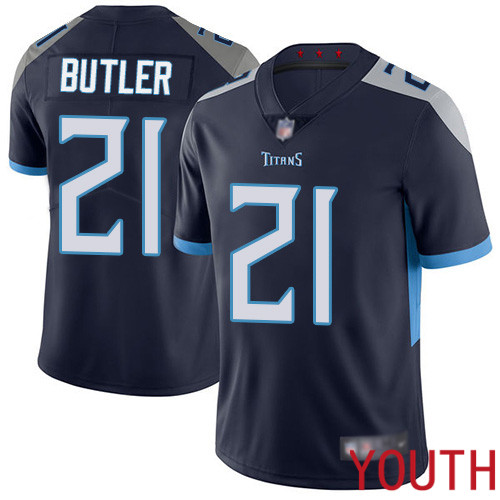 Tennessee Titans Limited Navy Blue Youth Malcolm Butler Home Jersey NFL Football #21 Vapor Untouchable->women nfl jersey->Women Jersey